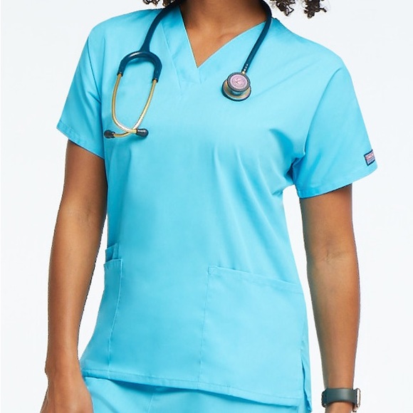 BRAND NEW Scrub Top, Size Large, Dark Purple, Women’s - Picture 2 of 8